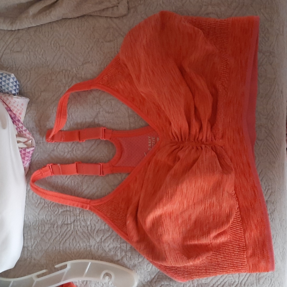 Orange sports bra